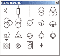 Рис. 2. Окно со списком элементов, включаемых в модель