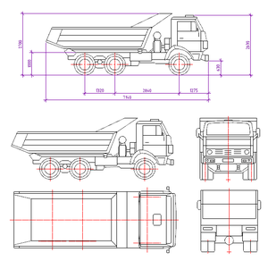 Рис.1. Пример КамАЗа на чертеже