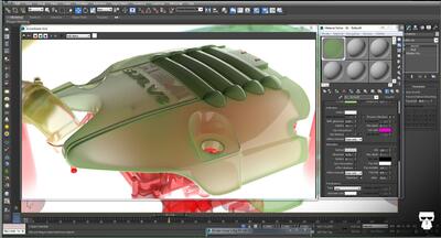 Рис. 6. Применение инструмента V-Ray Clipping Tool