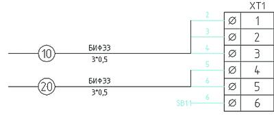 Обозначение кабелей на монтажных схемах