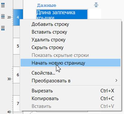 Рис. 18. Установка разделителя страниц перед ячейкой А4