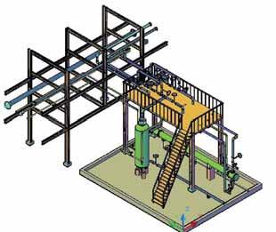 Пример компоновочного решения узла осушки газа