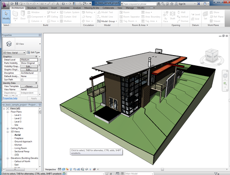 Вид модели в Autodesk Revit