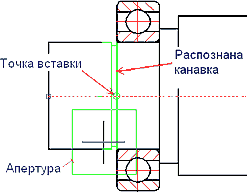 Распознавание места вставки стопорного кольца