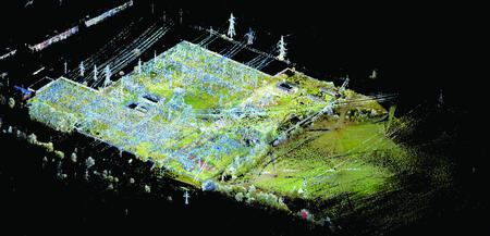 Результаты лазерного сканирования Брянской подстанции