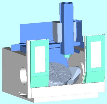 Рис. 2 Виртуальная модель станка