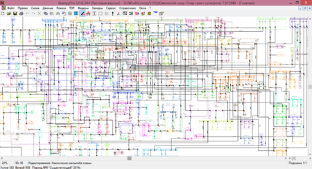 Рис. 2. Пример схемы, введенной в EnergyCS