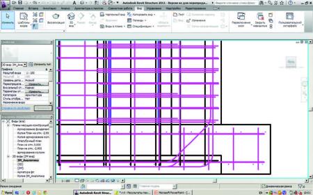 Схематичное отображение арматуры в Revit Structure 2012