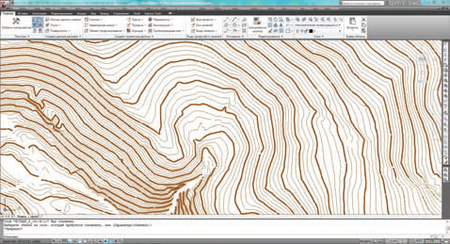 Оцифрованная модель местности в пространстве AutoCAD Civil 3D