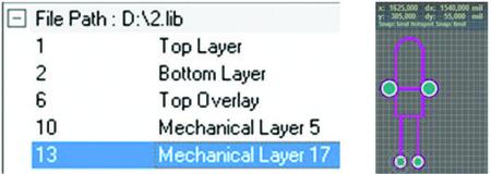 Рис. 4. Конвертация резонатора в Altium Designer с использованием слоя Mechanical 17