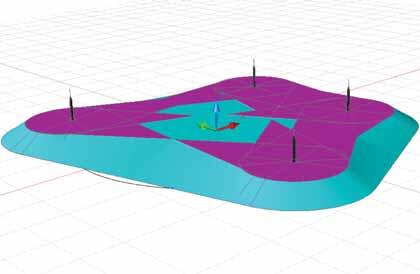 Рис. 7. Контур сечения на заданной высоте в режиме 3D