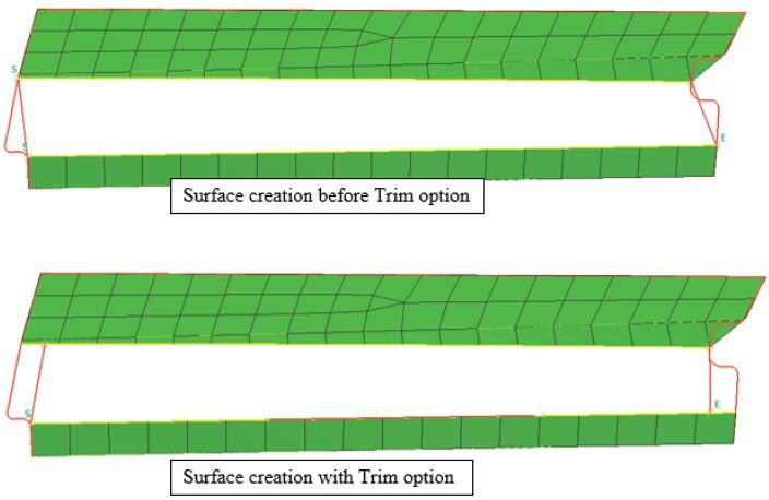 ProCAST/Visual-Mesh. Операция Trim Curve