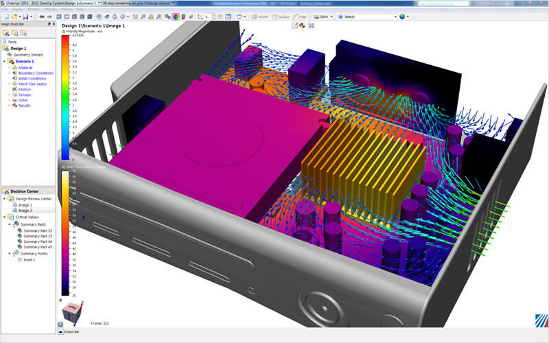 Технология расчета Accelerant в Autodesk Simulation CFD использует собственные алгоритмы оптимизации работы центрального процессора для сокращения времени, необходимого для расчета потоков жидкости или процессов теплопередачи.