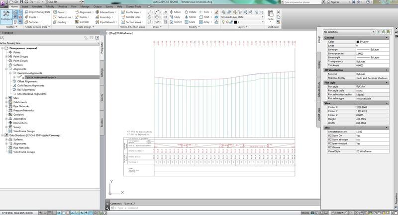 Продольный профиль в AutoCAD Civil 3D