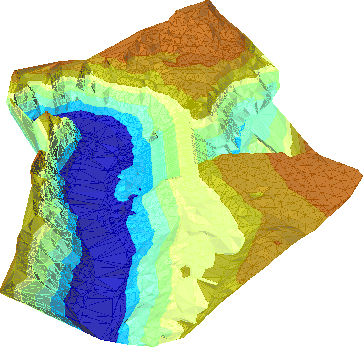 Измененная поверхность в Autodesk Civil 3D 2007