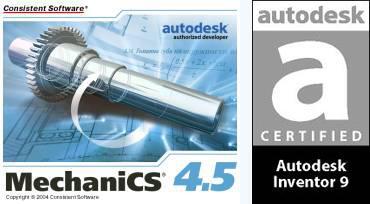 MechaniCS 4.5 сертифицирован для Autodesk Inventor 9