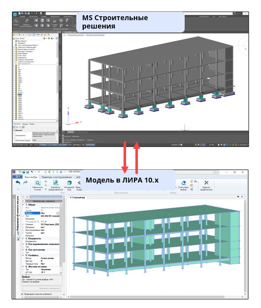 Передача модели из MS Строительные решения в расчетный комплекс ЛИРА 10.х