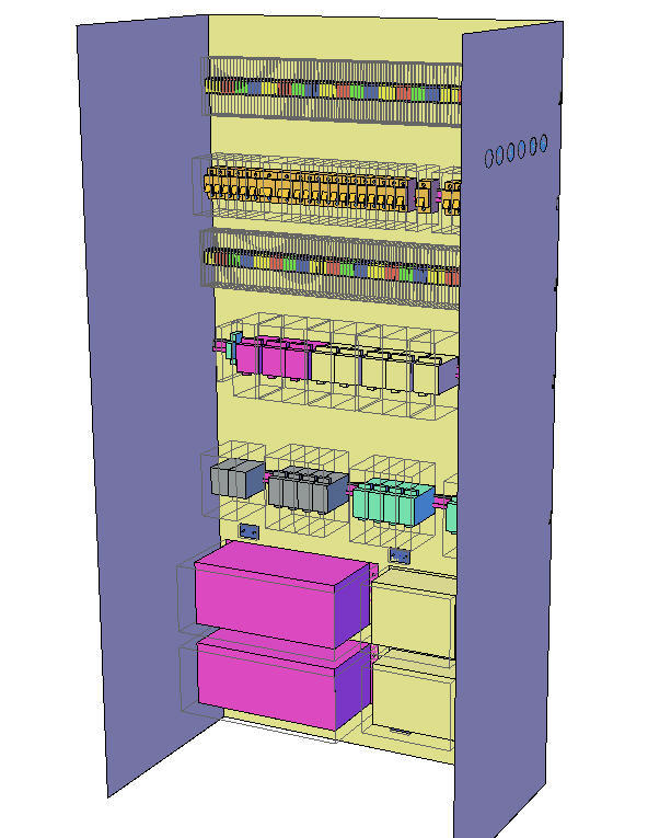 Трехмерная компоновка шкафа