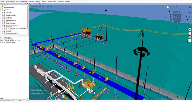 3D-модель ЛЭП в среде MS Модель и архив