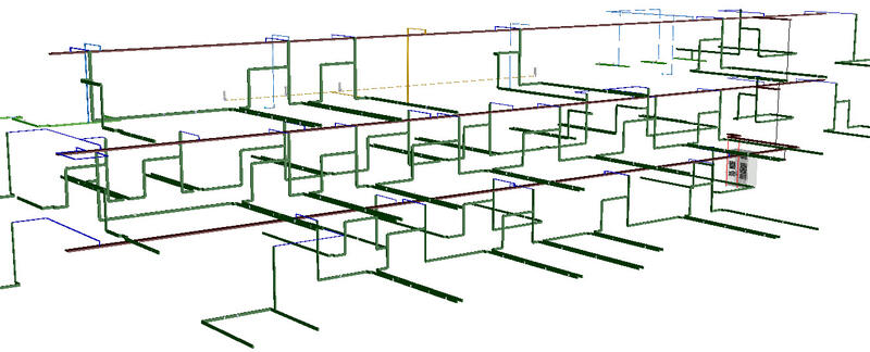 Рис. 9. Project Studio CS СКС. 3D-вид системы по всему объекту