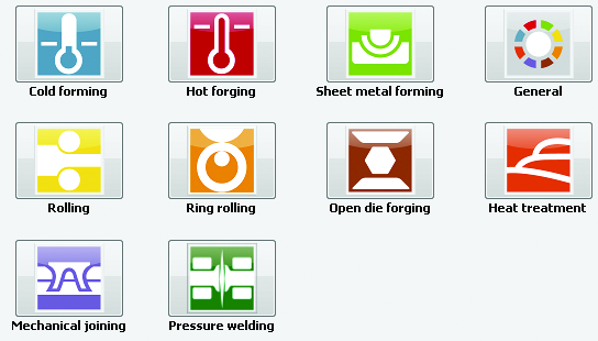 Виды стандартных технологических процессов, которые можно моделировать с помощью ПО Simufact.forming