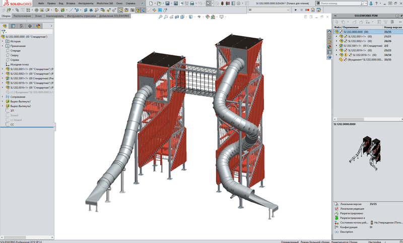 3D-модель детской площадки в SOLIDWORKS