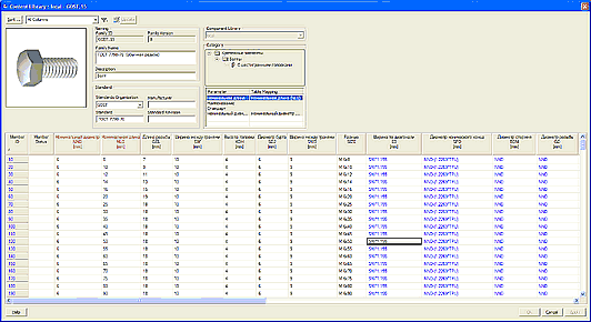 Для создания ограничительных перечней и пополнения библиотеки типоразмеров стандартных деталей введена возможность модификации библиотек таких деталей
