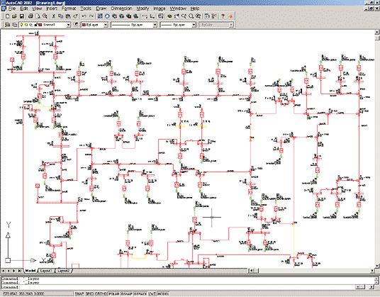 Рис. 8. Изображение схемы, переданное в AutoCAD