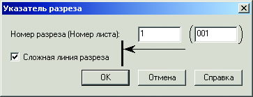 PS Конструкции. Указатель разреза