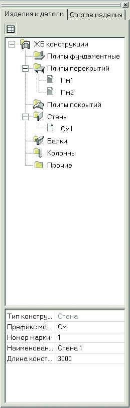 PS Конструкции. Дерево проекта. Изделия и детали