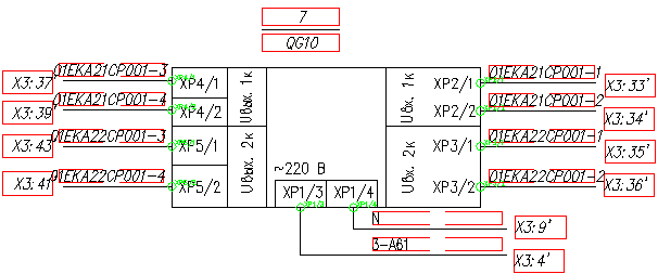 Рис. 8. Фрагмент схемы монтажных соединений