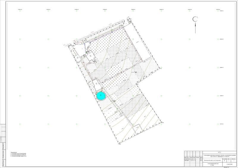 Фрагмент конкурсной работы Сергея Крупина: топографический план земельного участка