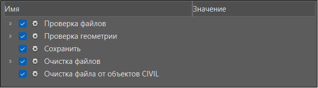 Рис. 22. Измененный перечень рабочих команд