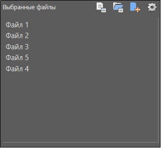 Рис. 5. Список выбранных файлов