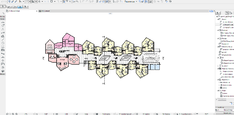 Рабочее окно Archicad