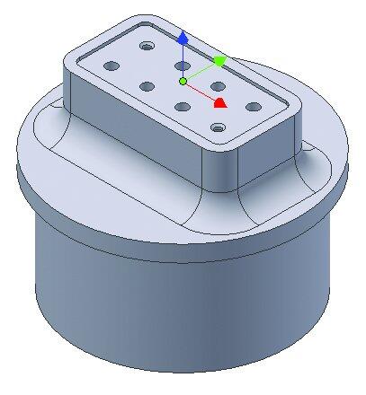 Трехмерная модель детали, построенная в Autodesk Inventor 10