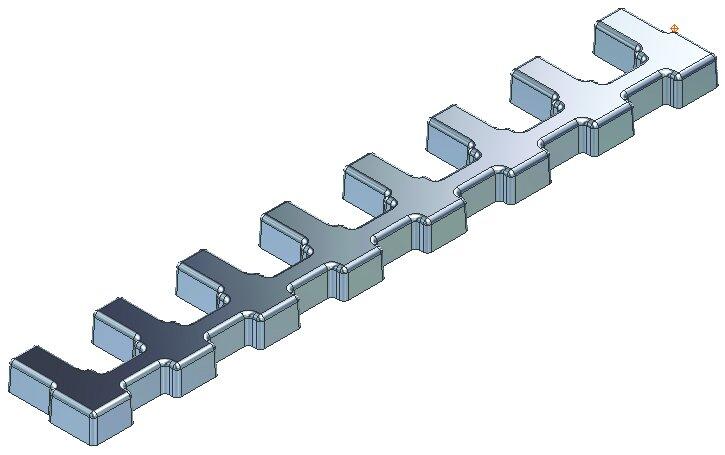 Трехмерная модель детали, построенная в Autodesk Inventor 10