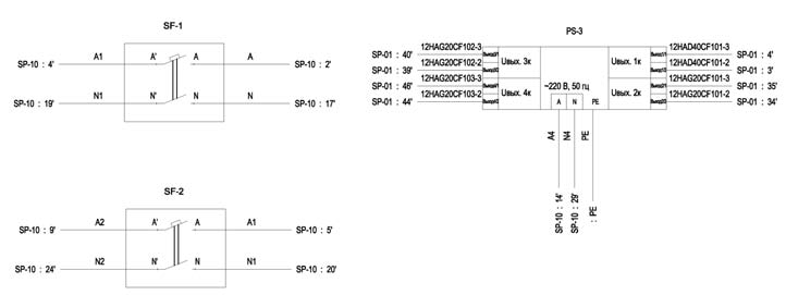 Рис. 2. Фрагмент документа Схема электрическая монтажных соединений