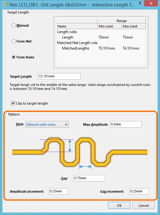 Рис. 3. Диалоговое окно Interactive Length Tuning