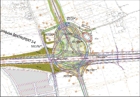 План развязки Шентруперт на автомагистрали А1
