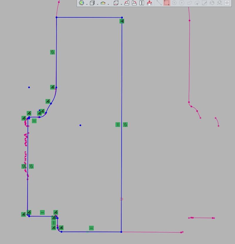 Рис. 4. Отрисовка основания лопатки по 2D-эскизу