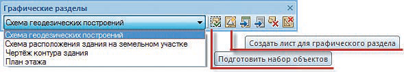 Рис. 5. Панель инструментов для формирования графического раздела