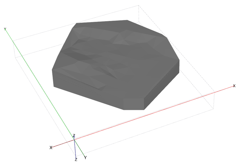 Рис. 4. Импортированная трехмерная геологическая модель в PLAXIS 3D