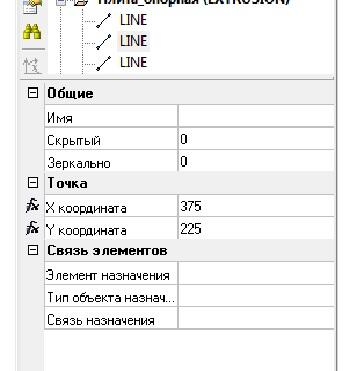 Рис. 8. Свойства линейного объекта