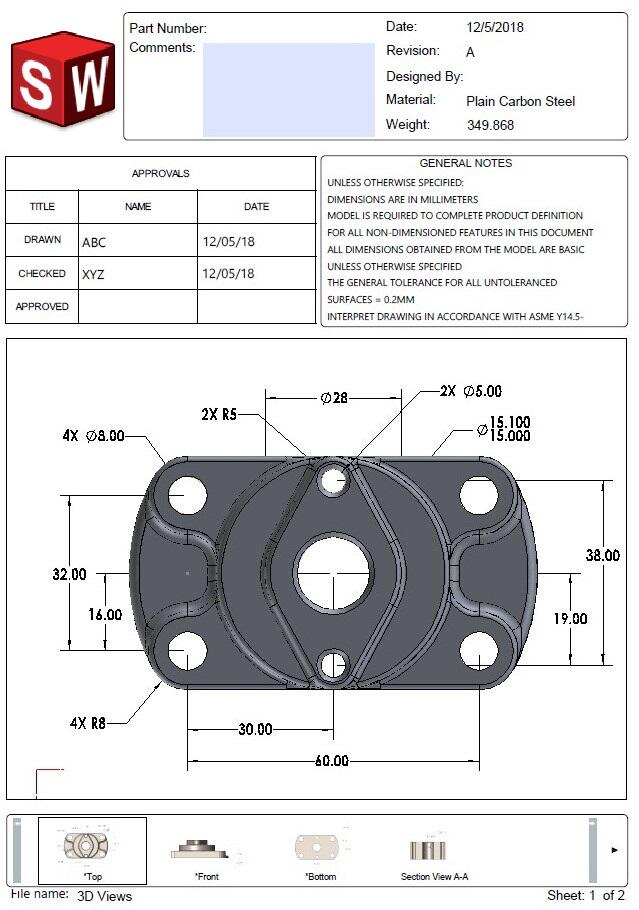 Экспорт детали в 3D PDF