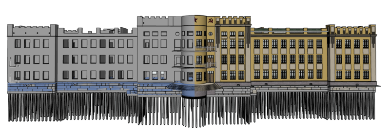 Рис. 8. Сводная информационная модель в Archicad. Разделы АР и КР