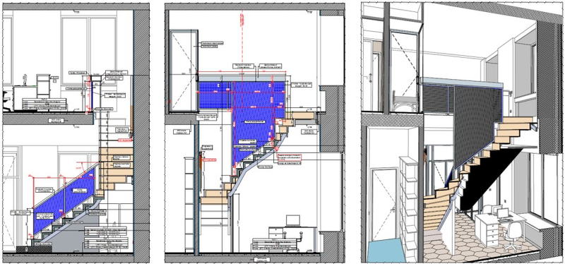 Рис. 25. Разрез и 3D-документ, выполненные в Archicad