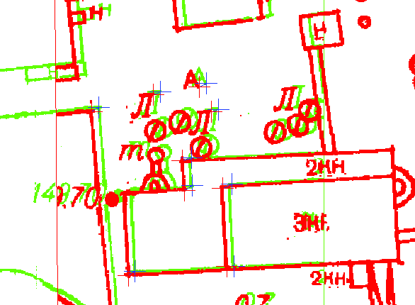 Рис. 4а. Калибровка растра по растру