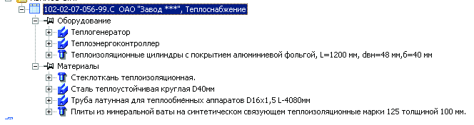 Рис. 4. Иерархическое представление спецификации