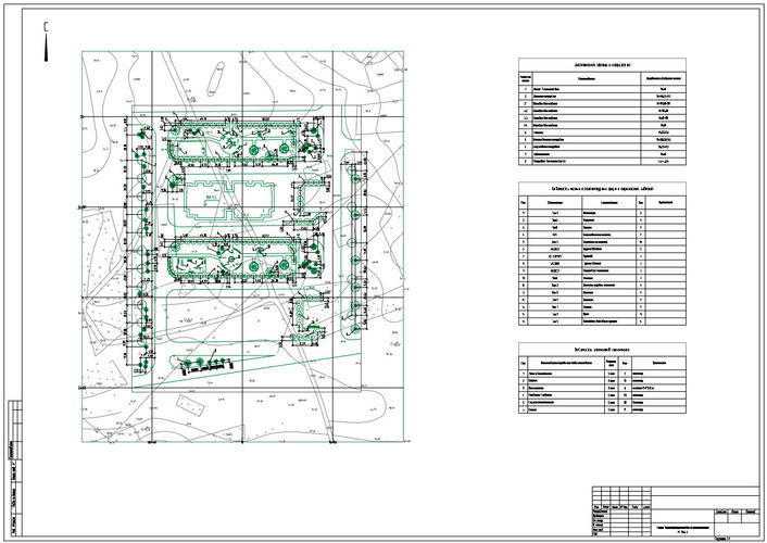 Рис. 16. Готовый чертеж «План благоустройства и озеленения»